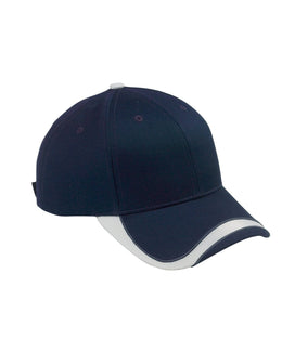 Big Accessories Sport Wave Baseball Cap SWTB | Navy/ White - Front