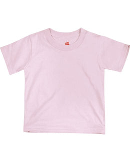 Hanes Toddler Cotton T-Shirt T120 | Pale Pink - Front