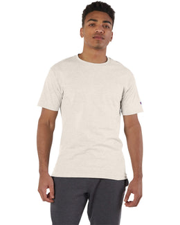 Champion Cotton T-Shirt T525C | Oatmeal Heather - Front