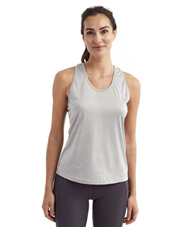 TriDri Ladie's Knot-Back Venus Tank TD042 | Silver Melange - Front