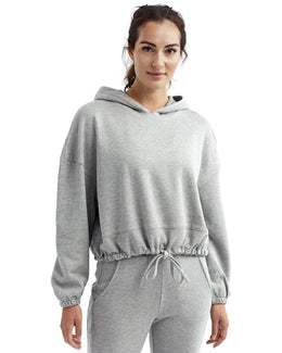 TriDri Ladie's Cropped Maria Hoodie TD085 | Heather Grey - Front