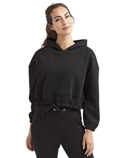 TriDri Ladie's Cropped Maria Hoodie TD085 | Black - Front
