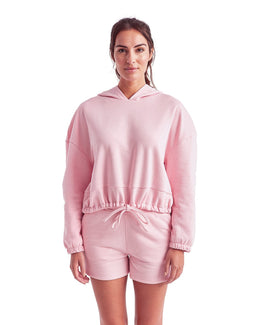 TriDri Ladie's Cropped Maria Hoodie TD085 | Light Pink - Front