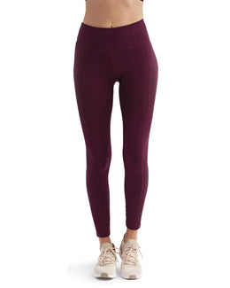 TriDri Ladie's Mesh Pocket Danica Leggings TD304 | Mulberry - Front