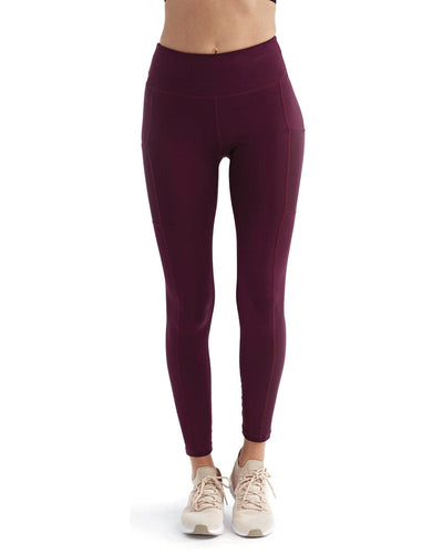 TriDri Ladie's Mesh Pocket Danica Leggings TD304 | Mulberry - Front
