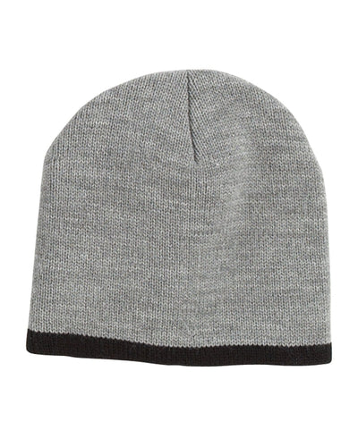 Big Accessories Knit Cap TNT | Grey/ Black - Front