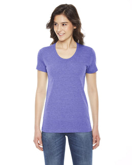 American Apparel Ladies Triblend Short Sleeve Track T-Shirt TR301W | Tri Orchid - Front
