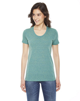 American Apparel Ladies Triblend Short Sleeve Track T-Shirt TR301W | Tri Lemon - Front