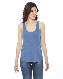 American Apparel Ladies Triblend Racerback Tank TR308W | Athletic Blue - Front
