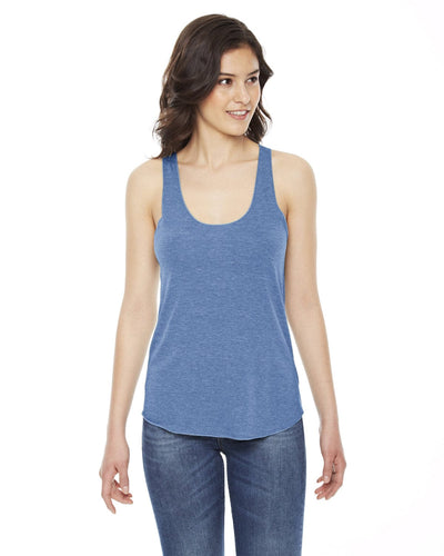 American Apparel Ladies Triblend Racerback Tank TR308W | Athletic Blue - Front