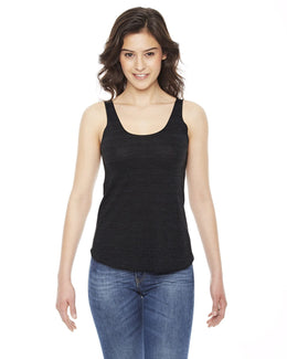 American Apparel Ladies Triblend Racerback Tank TR308W | Tri Black - Front
