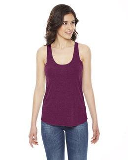 American Apparel Ladies Triblend Racerback Tank TR308W | Tri Cranberry - Front