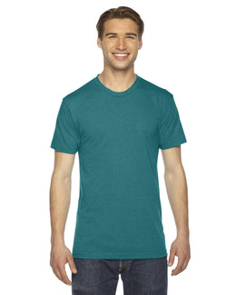 American Apparel Unisex Triblend Short Sleeve Track T-Shirt TR401W | Tri Evergreen - Front