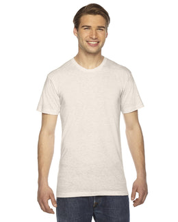 American Apparel Unisex Triblend Short Sleeve Track T-Shirt TR401W | Tri Oatmeal - Front