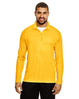 Team 365 Mens Zone Performance Quarter-Zip TT31 | Sp Athletic Gold - Front