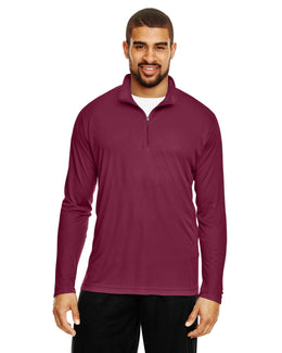 Team 365 Mens Zone Performance Quarter-Zip TT31 | Sport Maroon - Front