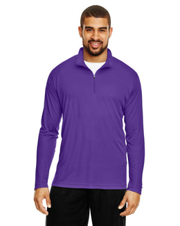 Team 365 Mens Zone Performance Quarter-Zip TT31 | Sport Purple - Front