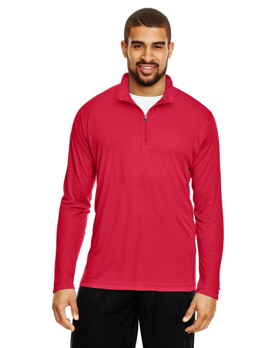 Team 365 Mens Zone Performance Quarter-Zip TT31 | Sport Red - Front