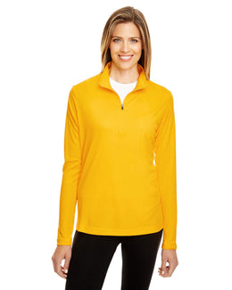 Team 365 Ladies Zone Performance Quarter-Zip TT31W | Sp Athletic Gold - Front