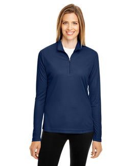 Team 365 Ladies Zone Performance Quarter-Zip TT31W | Sport Dark Navy - Front
