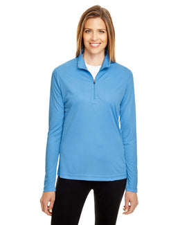 Team 365 Ladies Zone Performance Quarter-Zip TT31W | Sport Light Blue - Front