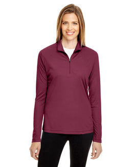 Team 365 Ladies Zone Performance Quarter-Zip TT31W | Sport Maroon - Front