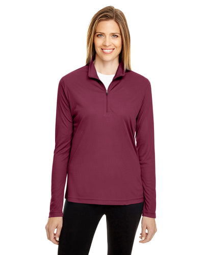 Team 365 Ladies Zone Performance Quarter-Zip TT31W | Sport Maroon - Front