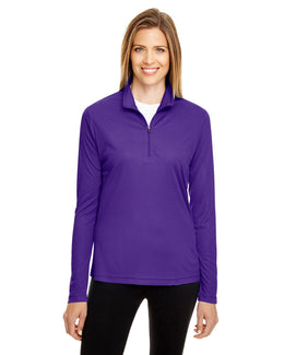 Team 365 Ladies Zone Performance Quarter-Zip TT31W | Sport Purple - Front