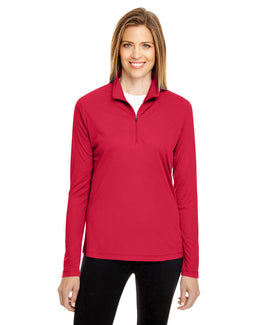 Team 365 Ladies Zone Performance Quarter-Zip TT31W | Sport Red - Front