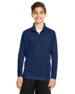 Team 365 Youth Zone Performance Quarter-Zip TT31Y | Sport Dark Navy - Front