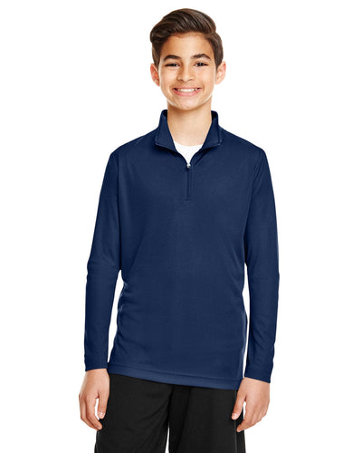 Team 365 Youth Zone Performance Quarter-Zip TT31Y | Sport Dark Navy - Front