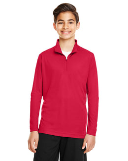 Team 365 Youth Zone Performance Quarter-Zip TT31Y | Sport Red - Front