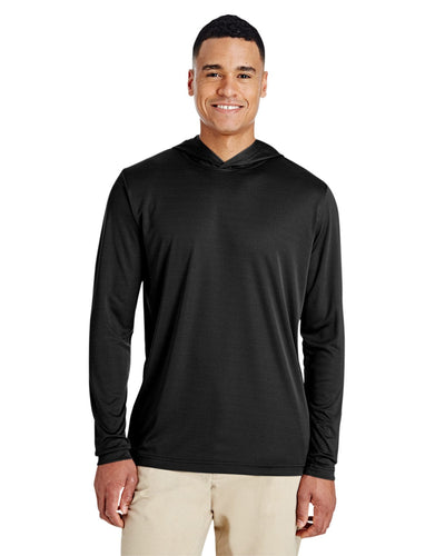 Team 365 Mens Zone Performance Hoodie TT41 | Black - Front