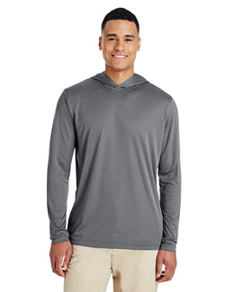 Team 365 Mens Zone Performance Hoodie TT41 | Sport Graphite - Front