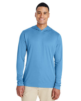 Team 365 Mens Zone Performance Hoodie TT41 | Sport Light Blue - Front