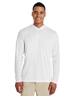 Team 365 Mens Zone Performance Hoodie TT41 | White - Front