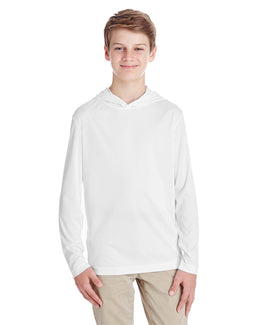 Team 365 Youth Zone Performance Hoodie TT41Y | White - Front