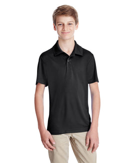 Team 365 Youth Zone Performance Polo TT51Y | Black - Front
