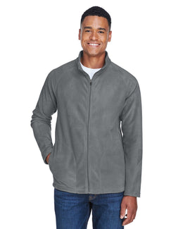 Team 365 Mens Campus Microfleece Jacket TT90 | Sport Graphite - Front