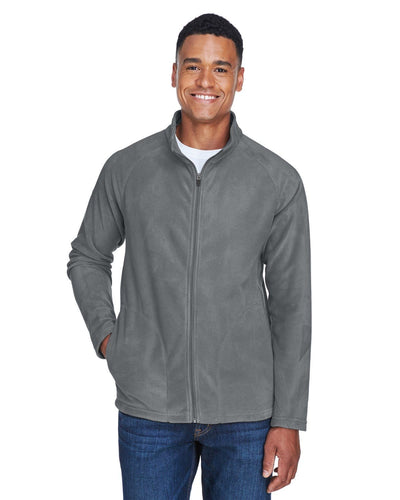 Team 365 Mens Campus Microfleece Jacket TT90 | Sport Graphite - Front