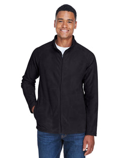 Team 365 Mens Campus Microfleece Jacket TT90 | Black - Front