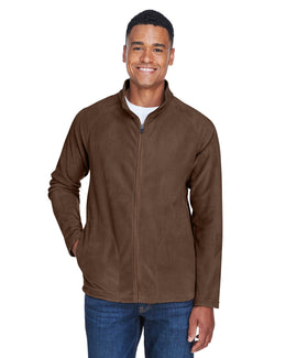 Team 365 Mens Campus Microfleece Jacket TT90 | Sport Dark Brown - Front