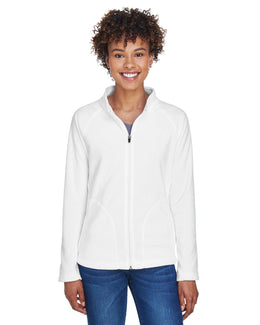Team 365 Ladies Campus Microfleece Jacket TT90W | White - Front