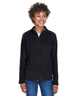 Team 365 Ladies Campus Microfleece Jacket TT90W | Black - Front