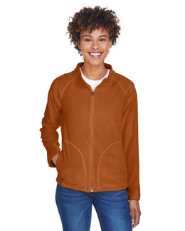 Team 365 Ladies Campus Microfleece Jacket TT90W | Sport Bnrt Ornge - Front