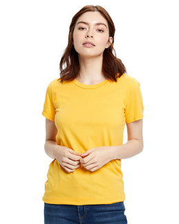 US Blanks Ladies Made in USA Short Sleeve Crew T-Shirt US100 | Gold - Front