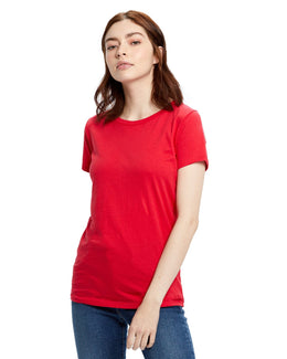 US Blanks Ladies Made in USA Short Sleeve Crew T-Shirt US100 | Red - Front