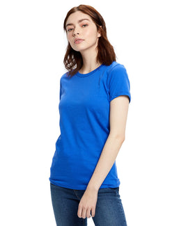 US Blanks Ladies Made in USA Short Sleeve Crew T-Shirt US100 | Royal Blue - Front