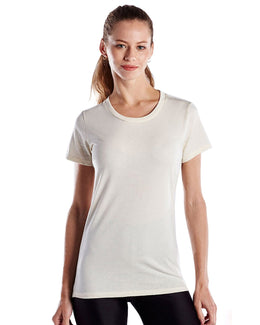 US Blanks Ladies Made in USA Short Sleeve Crew T-Shirt US100 | Cream - Front