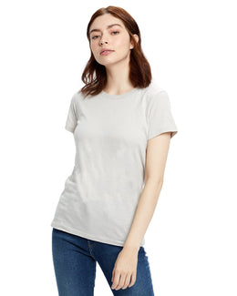 US Blanks Ladies Made in USA Short Sleeve Crew T-Shirt US100 | Silver - Front